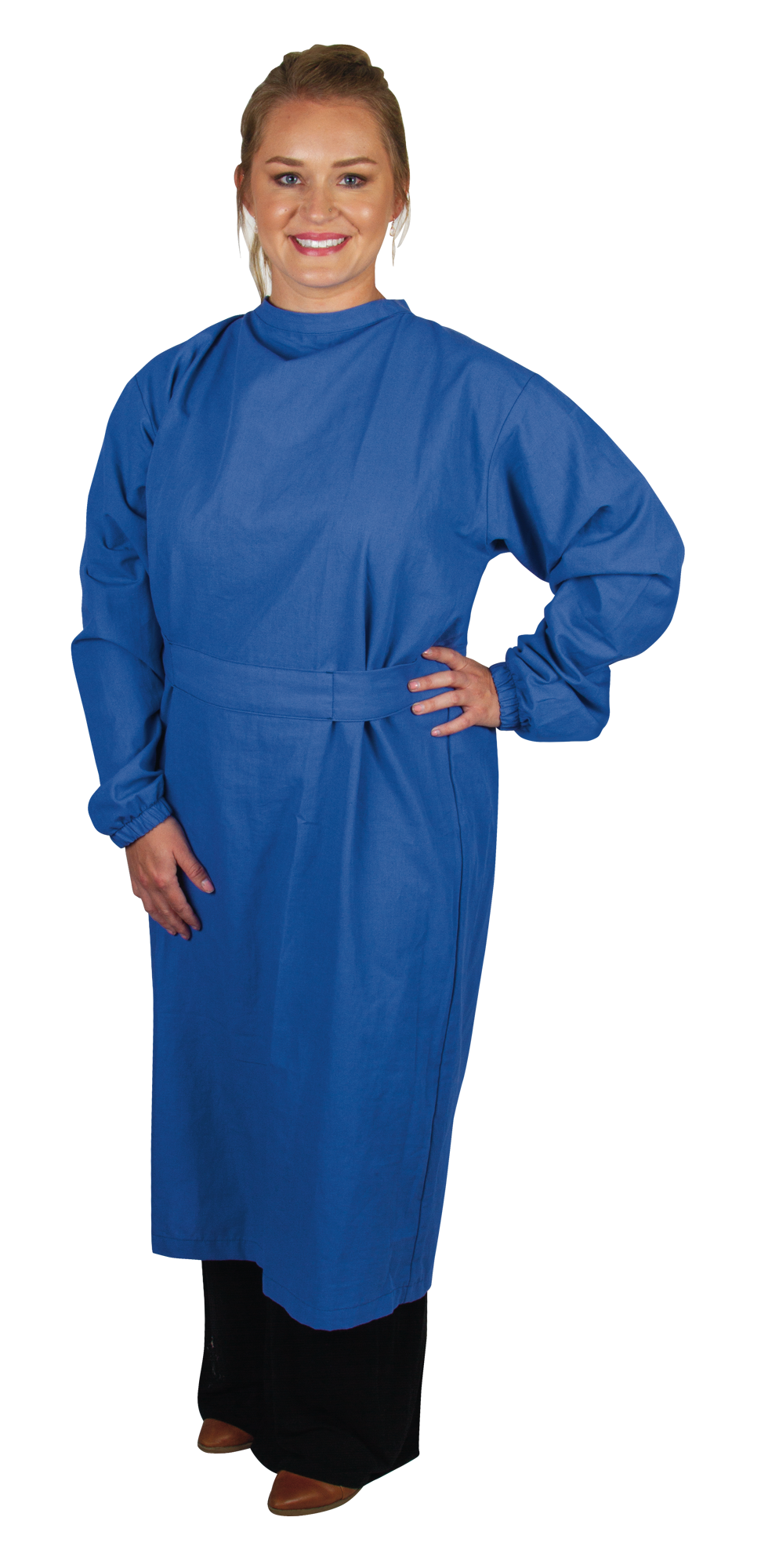 Thumb Loop Isolation Gown, Blue, Full Back, Thumb Loop Wrists, Made in the  USA